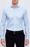 EMANUEL BERG EMANUEL BERG PRINCE OF WALES MODERN FIT CHECK TWILL BUTTON-UP SHIRT