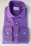 Emanuel Berg Purple 4flex Stretch Knit Shirt In Purple
