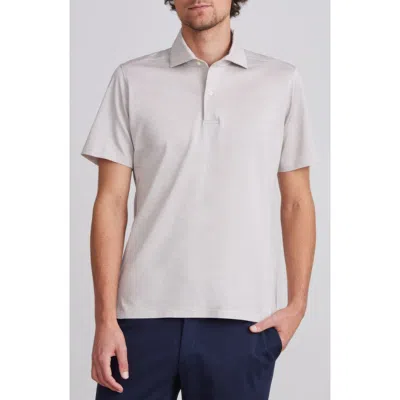 Emanuel Berg Textured Luxe Polo In Neutral