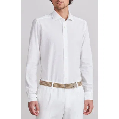 Emanuel Berg Textured Sartorial Stretch Cotton Dress Shirt