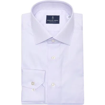 Emanuel Berg Traveller Modern Fit Dress Shirt In Blue