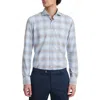 Emanuel Berg Ultra Soft Luxury Plaid Brushed Cotton Twill Dress Shirt