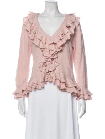 Pre-owned Emanuel By Emanuel Ungaro Cashmere V-neck Sweater In Purple