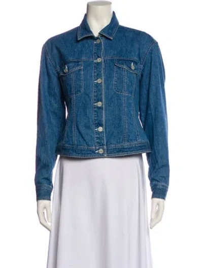 Pre-owned Emanuel By Emanuel Ungaro Denim Jacket In Blue