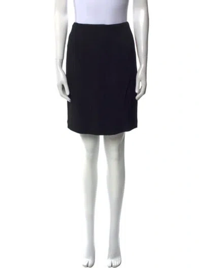 Pre-owned Emanuel By Emanuel Ungaro Embroidered Accent Knee-length Skirt In Black