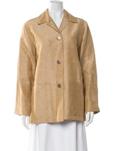 Pre-owned Emanuel By Emanuel Ungaro Linen Jacket In Neutral