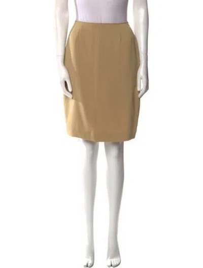 Pre-owned Emanuel By Emanuel Ungaro Linen Knee-length Skirt In Neutral