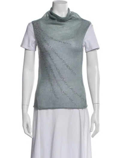 Pre-owned Emanuel By Emanuel Ungaro Mohair Printed Top In Gray