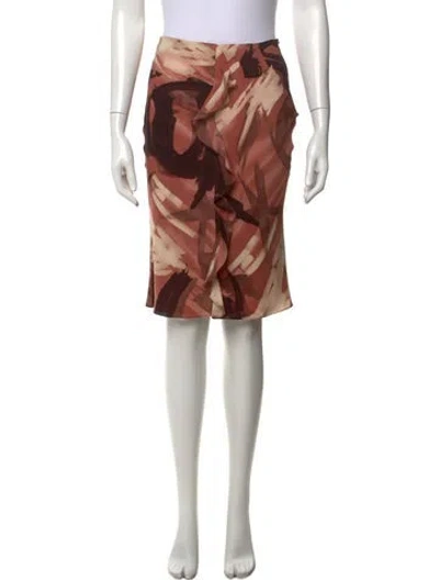 Pre-owned Emanuel By Emanuel Ungaro Printed Midi Length Skirt In Multi