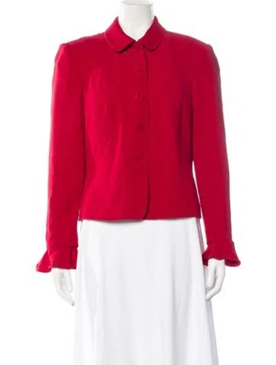 Pre-owned Emanuel By Emanuel Ungaro Silk Evening Jacket In Red