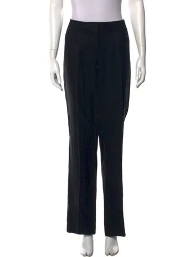 Pre-owned Emanuel By Emanuel Ungaro Silk Wide Leg Pants In Black