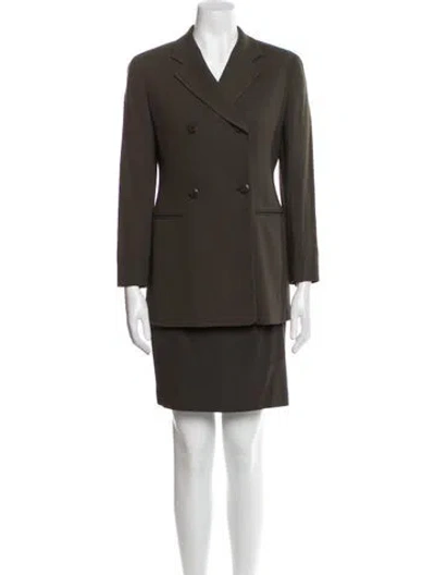 Pre-owned Emanuel By Emanuel Ungaro Skirt Suit In Green