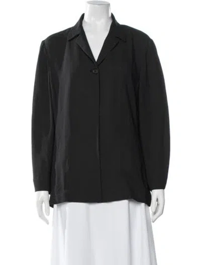 Pre-owned Emanuel By Emanuel Ungaro Striped Blazer In Black