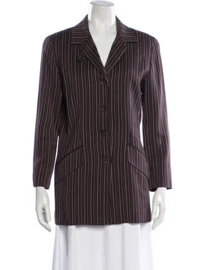 Pre-owned Emanuel By Emanuel Ungaro Striped Blazer In Multi