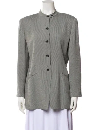 Pre-owned Emanuel By Emanuel Ungaro Striped Evening Jacket In Gray