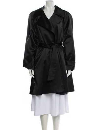 Pre-owned Emanuel By Emanuel Ungaro Trench Coat In Black