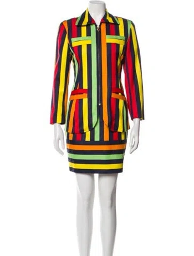 Pre-owned Emanuel By Emanuel Ungaro Vintage 1990's Skirt Suit In Multi