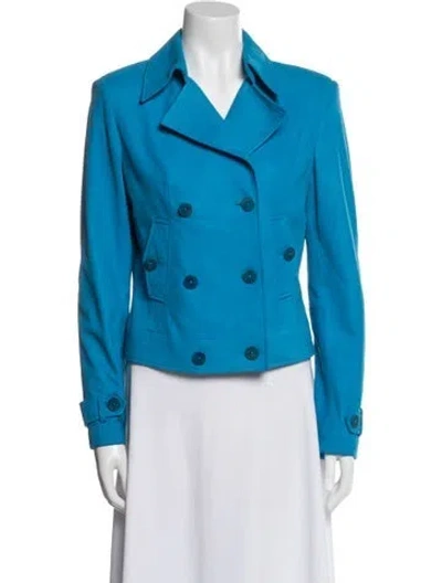 Pre-owned Emanuel By Emanuel Ungaro Vintage 2000's Biker Jacket In Blue