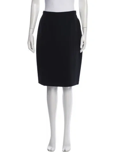 Pre-owned Emanuel By Emanuel Ungaro Vintage Knee-length Skirt In Black