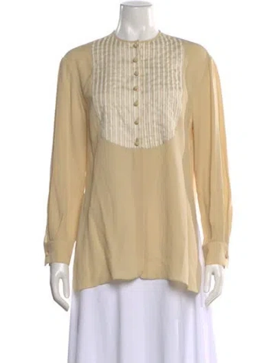 Pre-owned Emanuel By Emanuel Ungaro Vintage Late 1990's - Early 2000's Blouse W/ Tags In Neutral
