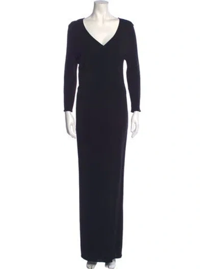 Pre-owned Emanuel By Emanuel Ungaro Vintage Long Dress In Black