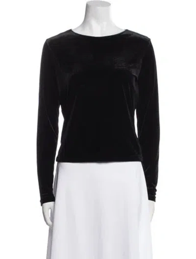 Pre-owned Emanuel By Emanuel Ungaro Vintage Scoop Neck Top In Black