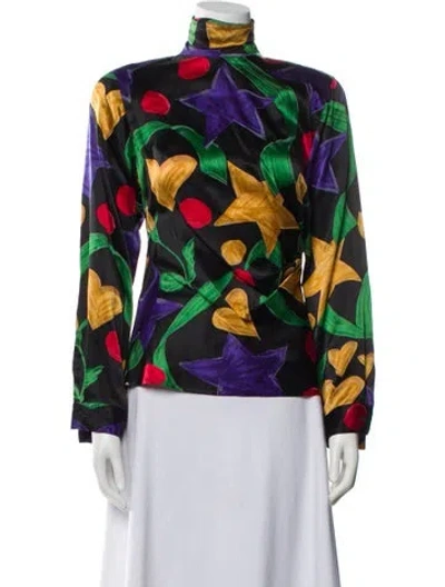 Pre-owned Emanuel By Emanuel Ungaro Vintage Silk Sweatshirt In Multi