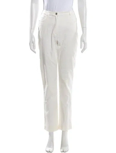 Pre-owned Emanuel By Emanuel Ungaro Vintage Straight Leg Pants In White