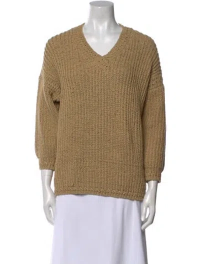 Pre-owned Emanuel By Emanuel Ungaro Vintage V-neck Sweater In Neutral