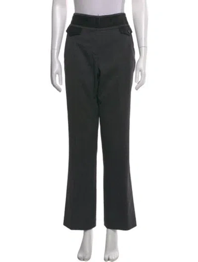 Pre-owned Emanuel By Emanuel Ungaro Wool Flared Pants In Gray