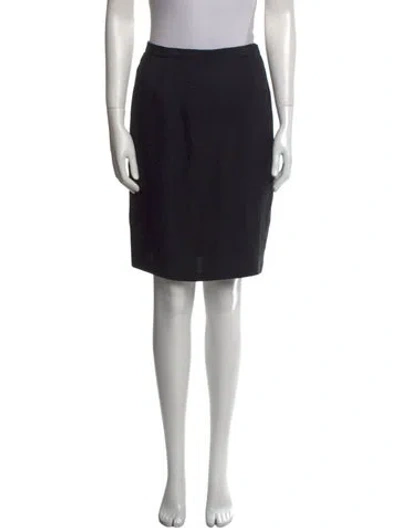Pre-owned Emanuel By Emanuel Ungaro Wool Knee-length Skirt In Black
