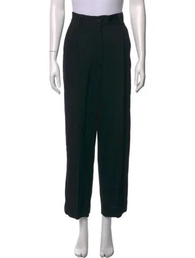 Pre-owned Emanuel By Emanuel Ungaro Wool Wide Leg Pants In Black