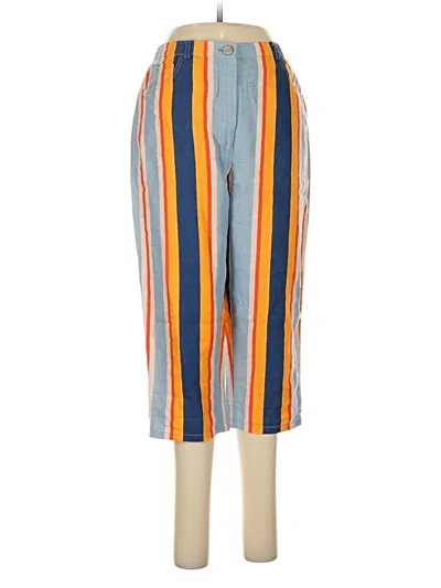 Pre-owned Emanuel Emanuel Ungaro Linen Pants In Blue