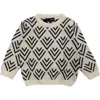 Emanuel Pris - Fant Sweater Panna/brown Paricollo Emg7041n In White