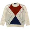 Emanuel Pris - Panna/rombi Sweater Emg7039pcb In White