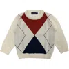 Emanuel Pris - Panna/rombi Sweater Emg7039pcn In White