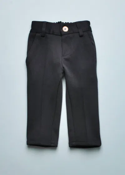 Emanuel Pris Kids' Boys Pantalone Slacks In Navy In Black