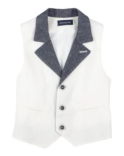 Emanuel Pris Babies'  Toddler Boy Tailored Vest Off White Size 7 Linen, Cotton, Polyester