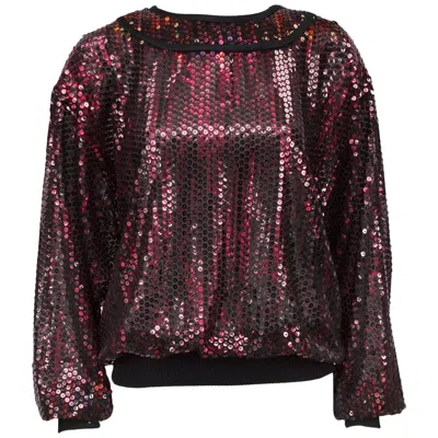 Pre-owned Emanuel Ungaro 1970s Ungaro Red Sequin Top