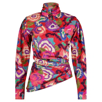Pre-owned Emanuel Ungaro 1980s Emmanuel Ungaro Silk Asymmetric Jacket In Pink