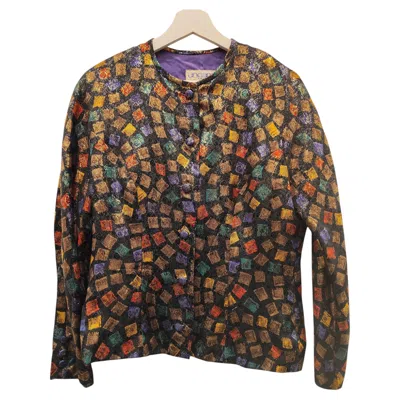 Pre-owned Emanuel Ungaro 1990s Ungaro Multicoloured Glitter Jacket Size M In Black