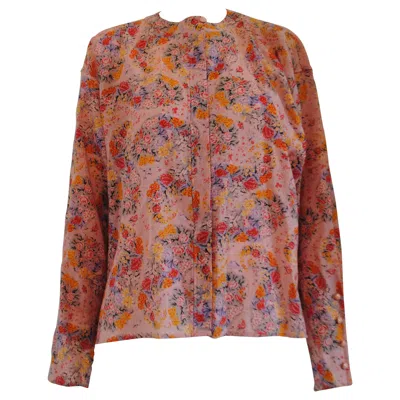 Pre-owned Emanuel Ungaro 1990s Vintage Women's Wool Flower Shirt Made In Italy In Brown