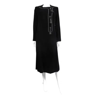 Pre-owned Emanuel Ungaro A French Couture Little Black Dress Number 4383-10-76 Circa 1976