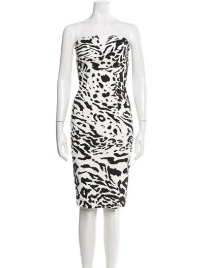 Pre-owned Emanuel Ungaro Animal Print Mini Dress In Gray