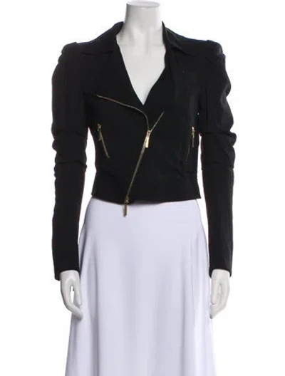 Pre-owned Emanuel Ungaro Biker Jacket In Black