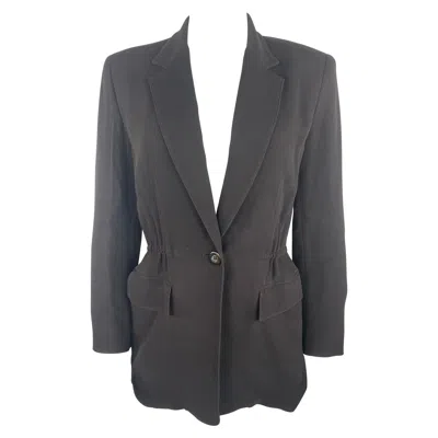 Pre-owned Emanuel Ungaro Brown Blazer Jacket, Size 2/36