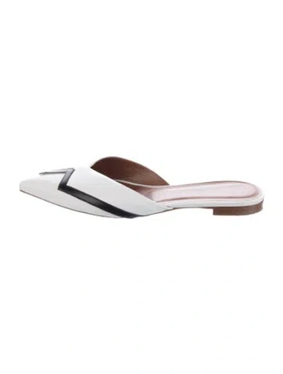 Pre-owned Emanuel Ungaro By Malone Souliers Leather Colorblock Pattern Mules In Multi