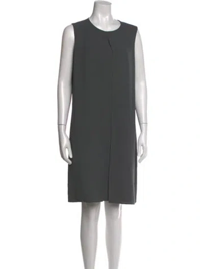 Pre-owned Emanuel Ungaro Crew Neck Knee-length Dress In Gray