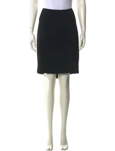 Pre-owned Emanuel Ungaro Crystal Embellishments Knee-length Skirt In Black