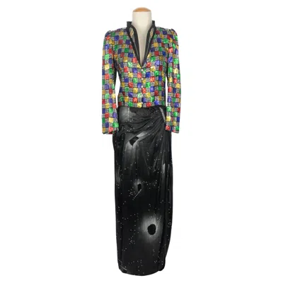 Pre-owned Emanuel Ungaro Evening Set Haute Couture 1979 In Black